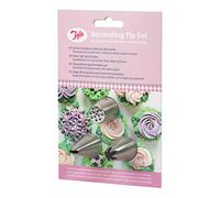 Tala Icing Set with Star, Leaf and Grass, White Bag and Steel Nozzles