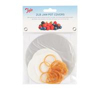 Tala Jam Pot Covers, 2lb Waxed Circles Bands & Labels for Cover Jam Jars, A full pack for sealing Freshly made Jam, Marmalade and Preserves, Made in England