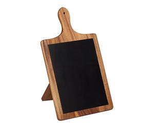 Tala Large Paddle Chalk Board with Stand in Lacquered Acacia