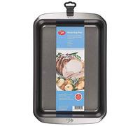 Tala Large Roaster Pan - Non-stick Roasting Tray with Wide Flat Handles - Even Heat Distribution Roasting Tin & Deep Baking Tray - Bakeware Essential - 33cm x 23cm Oven Pan, Grey