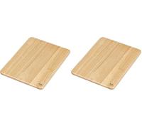 Tala Medium Rectangular Chopping Board, High-Grade Food Safe Hevea Wood, Ideal for Food Preparation, Cutting, Chopping and Serving of All Foods, Measures 33 x 25 x 1.5 cm (Pack of 2)