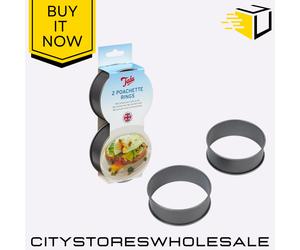Tala Non Stick Egg Poachette Rings Kitchen Cooking Moulds Easy Clean Set of 2