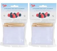 Tala Nylon Jelly Bag, Reusable Food Strainer Bag with a Fine Nylon Mesh and is perfect for Staining and preparing Cheese, Almond Milk, Preserve and and food goods (Pack of 2)