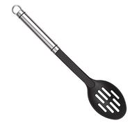 Tala Nylon Slotted Spoon with Stainless Steel Handle, Ideal for use with Non-Stick Kitchenware as it Will not Scratch The Coating, Perfect for Serving, Dishwasher Safe, Silver