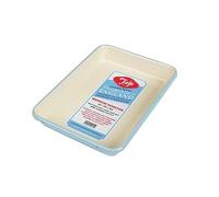 Tala Originals Enamel Medium Roaster in Blue and Cream Colours, Measuring 33 cm x 24 cm x 5 cm