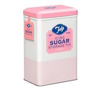 Tala Originals Metal Pink and Cream Nostalgic Design Storage Tin, 18.5x18.5x19 cm | Holds a Full Bag of Icing Sugar | Stylish Kitchen Storage