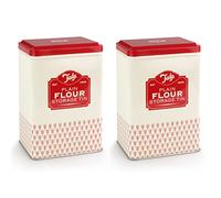 Tala Originals Plain Flour Storage Tin Vintage Design (Pack of 2)