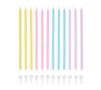 Tala Pastel 12 Candles, Includes 12 Holders, Perfect for Parties and Events
