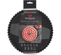 Tala Performance 10A10683 Bakeware 23dia x 3.5cm Fluted Flan Dish , Black 23cm