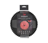 Tala Performance 20 cm Dia Fluted Tart Tin, Professional Gauge Carbon Steel with Eclipse Non-Stick Coating, Loose Base, Perfect for savoury or Sweet tarts, flans, quiches, or Desserts, Black