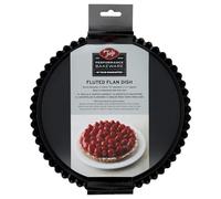 Tala Performance 23 cm Dia Fluted Tart Tin, Professional Gauge Carbon Steel with Eclipse Non-Stick Coating, Loose Base, Perfect for savoury or Sweet tarts, flans, quiches, or Desserts, Black