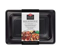 Tala Performance Baking and Roasting set, Baking Tray 34.5 x 24.4 x 2cm and Roaster with Pouring Lip 30.6 x 20.3 x 4cm, Professional Gauge Carbon Steel with Premium Non-Stick Coating
