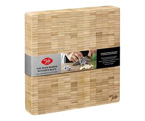 Tala Performance End Grain Bamboo Butchers Block, Measuring 30cm x 30cm x 5cm, High Quailty Sustainable Chopping Board