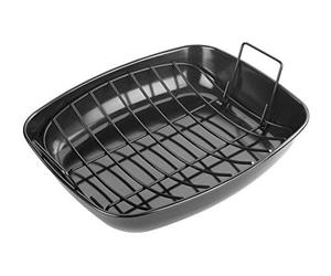 Tala Performance Extra Large Roaster with Rack, Professional Gauge Carbon Steel with Eclipse Premium Non-Stick Coating 34.5 cm x 30 cm x 6.5 cm