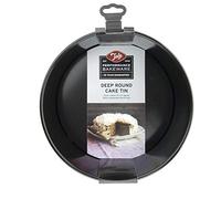 Tala Performance, Loose Base Round Deep Cake Tin, Professional Gauge Carbon Steel with Eclipse Non-Stick Coating, 23 cm / 9" Cake Pan; Ideal for Celebration Bakes, Black