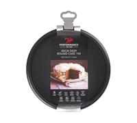 Tala Performance, Loose Base Round Deep Cake Tin, Professional Gauge Carbon Steel with Eclipse Non-Stick Coating, 20 cm / 8" Cake Pan; Ideal for Cakes, and Celebration Bakes, Black