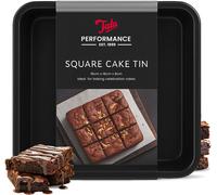 Tala Performance, Loose Base Square Cake Tin, Professional Gauge Carbon Steel w