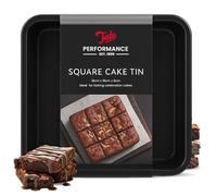 Tala 10A10662 Performance Square Cake Tin , Black , 18 x 18cm (Package may vary)