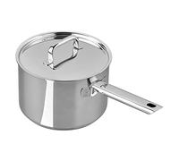 Tala Performance Stainless Steel 18cm Dia Deep Saucepan with Stainless Steel lid, Made in Portugal, with Guarantee, Suitable for All hob Types Including Induction Polished Mirror Shine Finish