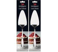 Tala Performance Stainless Steel Cake Server, Serrated Edge for Cutting & Serving Cakes, Pies & Tarts, Premium Mirror Polish Finish, Dishwasher Safe, Metallic Silver (Pack of 2)
