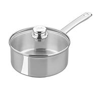 Tala Performance Stainless Steel Cookware 20cm Saucepan with Glass lid. Made in Portugal, with Guarantee, Suitable for All hob Types Including Induction (10A14339) Polished Mirror Shine Finish