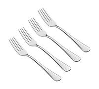 Tala Performance Stainless Steel Forks, Premium 4 Piece Cutlery Set with Mirror Polish Finish, Durable, Dishwasher Safe, Ideal for Everyday Dining & Special Occasions, Metallic Silver