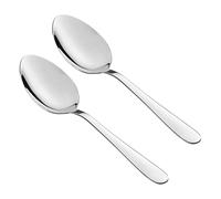 Tala Performance Stainless Steel Serving Spoons, Premium 2 Piece Set, Stainless Steel with Mirror Polish Finish, Dishwasher Safe, Metallic Silver