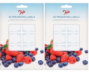Tala Preserving Labels, Set of 60 Labels Perfect for Labeling Jam Jars with Your Freshly Made Preserve, Traditional Diesgn with Space for The hadnwritten Personal Touch (Pack of 2)