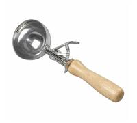 Tala Pull Handle Food Scoop, Traditional Style with Wooden Handle, Perfect for Serving Sized portions of Ice Cream, Mashed Potato and Many Other Foods, Dishwasher Safe