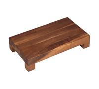 Tala Rectangular Display Block, Lacquered Acacia Wood Display Stand for Menus, Photos, or Decorative Items, Stylish Block for Home, Office, Restaurants or Event Use, Measures 37.5 x 21 x 7.5 cm