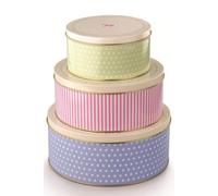 Tala Retro Design Round Cake Tins Set of 3 Multi Colour Tala Multicolor