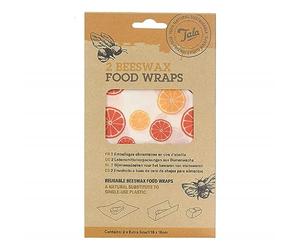 Tala Reusable Beewswax Food Wraps, Citrus Fruit Patterned Design, Mesuring 16 cm x 16 cm