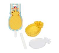 Tala Reusable Silicone Pineapple Shaped Lolly Mould with Plastic Lolly Stick, Made with BPA Free Silicone, Perfect for Homemade Jellies, Popsicles, Novelty Cakes and Natural Baby Soothers Pops