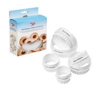 Tala Reversible Pastry and Cookie Cutters, Perfect for Pastry, Cookie Dough, Biscuits, Scones and Many More, Double Edged for Both Fluted and Straight Cut, 6 Pieces with Sizes from 48mm to 98mm