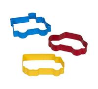 Tala Road and Rail Cookie Cutter Set, Pack of 3 Transport Shapes: Car, Lorry & Train, Steel Biscuit & Fondant Cutters, Baking & Craft Tools