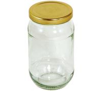 Tala Round Preserving Jar Clear/gold (454G)