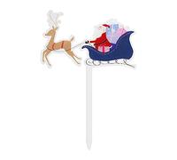 Tala Santa Sleigh Topper, Perfect for Festive Cakes and Desserts, Acrylic, 8.2 X 5.5cm