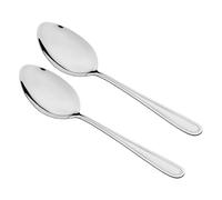 Tala Serving Spoons, Set of 2 Stainless Steel Serving Spoons with Beaded-Edge Design Premium 18/10 Cutlery, Rust-Resistant & Dishwasher Safe