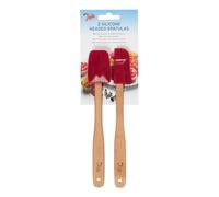 Tala Set of 2 Mini Silicone Spatulas with Wooden Handles, for Baking, Cooking, Spreading and Mixing, Kitchen Utensil, Non-Stick Friendly, Heat Resistant and Dishwasher Safe Heads