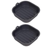 Tala Set of 2 Silicone 22cm Air Fryer Liners Black