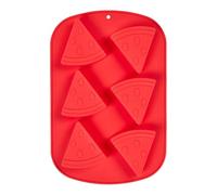 Tala Silicone Baking Mould, 6 Cup Watermelon Shaped Mould for Baking Individual Themed Cakes, Biscuits, Jelly's, Freezer Pops and Boiled Sweets, BPA Free and Dishwasher Safe