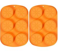 Tala Silicone Baking Mould, Lemon Shaped Mould for Baking Individual Themed Cakes, Biscuits, Jelly's, Freezer Pops and Boiled Sweets, BPA Free and Dishwasher Safe (Pack of 2)