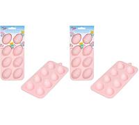 Tala Silicone Easter Egg Chocolate Mould - Makes 8 Chocolates, Ideal for Homemade Gifting, Chocolates, Confectionery, and Ice Cubes, Easy Release & Non-Stick (Pack of 2)