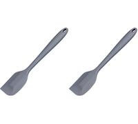 Tala Silicone Flat Spatula in Grey Colour 27 cm, Heat Resistant up to 240 Degrees and Ideal for Serving All Tasks of Sauces and Soups, Ideal to Use with Non-Stick Cookware, Dishwasher Safe (Pack of 2)