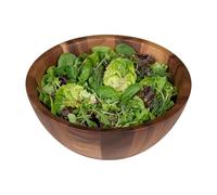 Tala Small Bowl in Lacquered Acacia, Elegant Serving Bowl for Snacks, Dips, Salads and Condiments, Natural Wood Finish, 15.5 x 5.5 cm