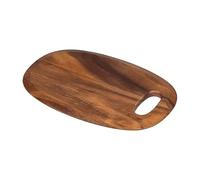 Tala Small Curved Chopping Board, Lacquered Acacia Wooden Board, with Smooth Curved Edge This Wood Board is Ideal for Serving, Presenting and Preparing All Foods, Measures 30x20x1.5cm