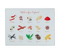 Tala Spice Design Toughened Glass Chopping Board and Work Top Saver, Non-Slip Multi-Functional Tool for Protecting Work Surfaces While preparing Foods, Measures 30cm x 40cm, Berry