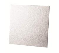 Tala Square Silver Cake Board 10 x 10 Inches (25 x 25 cm) 3mm Thick with Embossed Silver Foil, Ideal for Victoria Sponges, Pastries & Light Cakes, Traditional Display Base