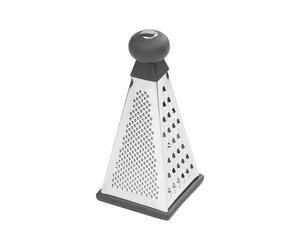 Tala Stainless Steel Pyramid Grater, 4 Sided Handheld Box Grater for Slicing, Grating, Zester and Shredding Cheese, Vegatables and Other Foods, with Grip Handle and Non-Slip Base