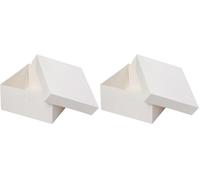 Tala White Cardboard Cake Box (Single Piece) | 25.4 X 25.4 X 15 cm | Transporting and Storing Cakes, Pastries and Desserts (Pack of 2)